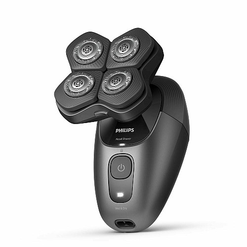 Бритва электр. для головы Philips роторная Pro Series 7000, бритв.головок-4, Li-Ion, сух.+влажн., кейс для сберег., черный