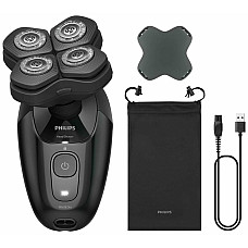 Бритва електр. для голови  Philips роторна Pro Series 5000, бритв.головок-4, Li-Ion, сух.+волог., чорний