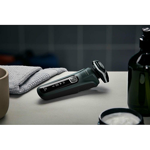 Бритва электр. Philips роторная Series 5000, 9Вт, бритв.головок-3, Li-Ion, сух.+влажн., триммер, черно-зеленый