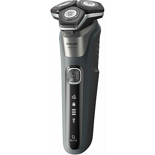 Бритва электр. Philips роторная Series 5000, 9Вт, бритв.головок-3, Li-Ion, сух.+влажн., триммер, чехол, серый