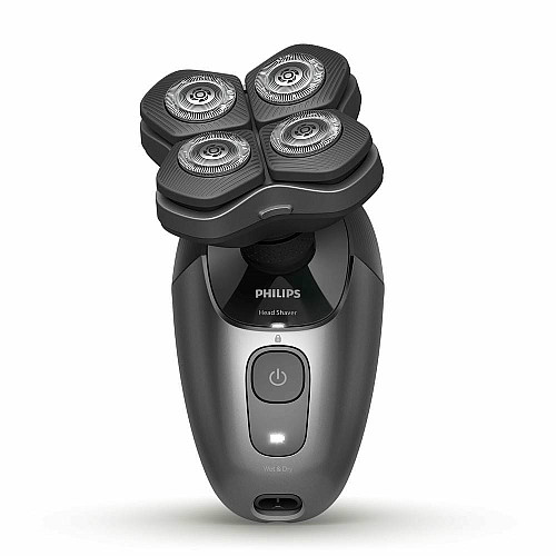 Бритва электр. для головы Philips роторная Pro Series 7000, бритв.головок-4, Li-Ion, сух.+влажн., кейс для сберег., черный