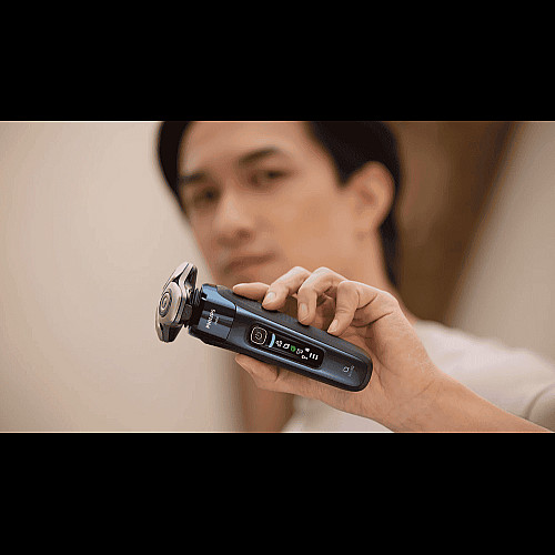 Бритва электр. Philips Series i9000 Prestige SkinIQ, бритв.головка-3, Li-Ion, сух.+влажн., индикатор заряда, жесткий чехол, синий