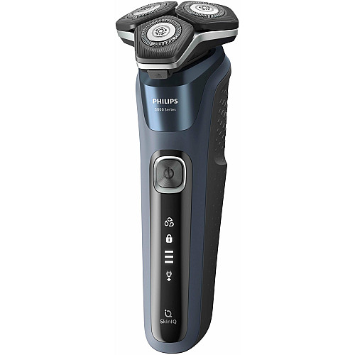 Бритва электр. Philips роторная Series 5000, 9Вт, бритв.головок-3, Li-Ion, сух.+влажн., триммер, синий