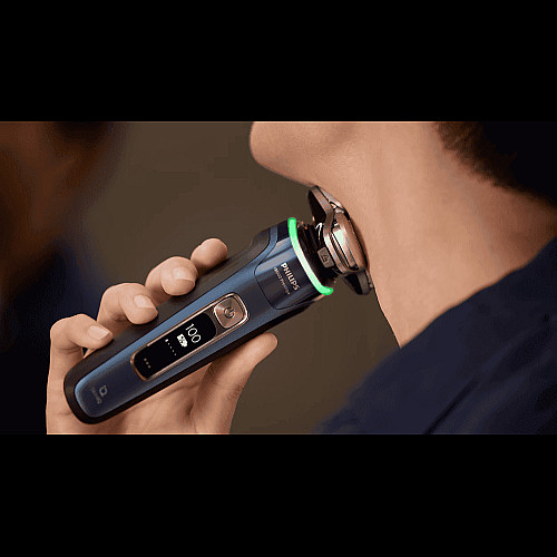 Бритва электр. Philips Series i9000 Prestige SkinIQ, бритв.головка-3, Li-Ion, сух.+влажн., индикатор заряда, жесткий чехол, синий