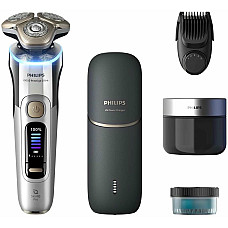 Бритва електр. Philips Series i9000 Prestige Ultra,  бритв.головок-3, Li-Ion, сух.+волог., індикатор заряду, твердий чохол, хром