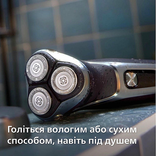 Бритва электр. Philips Series 3000, бритв.головок-3, Li-Ion, сух.+влажн., триммер,индикатор заряда, чехол, серый