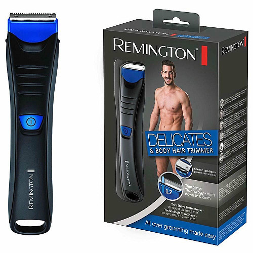 Триммер Remington Delicates, для тела и интимных зон, акум., сталь, черно-синий