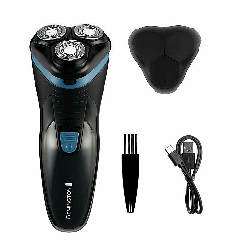 Бритва электр. Remington роторная Style, бритв.головок-3, сух., триммер, USB-C, черно-синий
