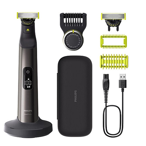 Бритва электр. Philips OneBlade Pro 360, Li-Ion, сух.+влажн., индикатор заряда, жесткий чехол, черный