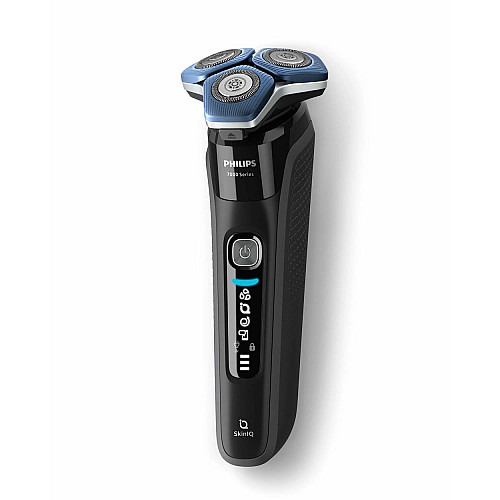 Бритва электр. Philips роторная Series 7000 SkinIQ, бритв.головок-4, Li-Ion, сух.+влажн., индикатор заряда, триммер, чехол, черный