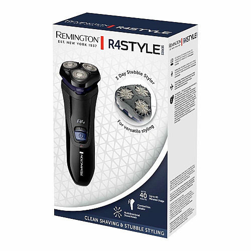 Бритва электр. Remington роторная R4 Style Series, бритв.головок-3, от сети, сух., триммер, черно-синий