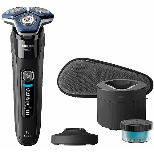 Бритва электр. Philips роторная Series 7000, бритв.головок-3, Li-Ion, сух.+влажн., триммер,индикатор заряда, жесткий чехол, синий