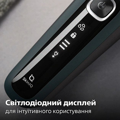 Бритва электр. Philips роторная Series 5000, 9Вт, бритв.головок-3, Li-Ion, сух.+влажн., триммер, черно-зеленый