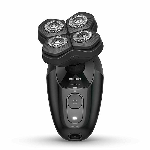 Бритва электр. для головы Philips роторная Pro Series 5000, бритв.головок-4, Li-Ion, сух.+влажн., черный
