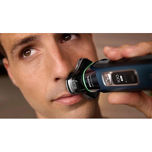 Бритва электр. Philips Series i9000 Prestige SkinIQ, бритв.головка-3, Li-Ion, сух.+влажн., индикатор заряда, жесткий чехол, синий
