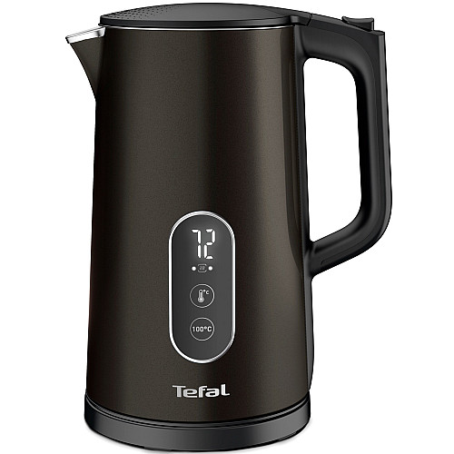Електрочайник Tefal Digital 1.7л, з подвійними стінками, 5 темп.реж, чорний