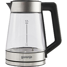 Електрочайник Gorenje 1.7л, 2,200 Вт, скло, нерж