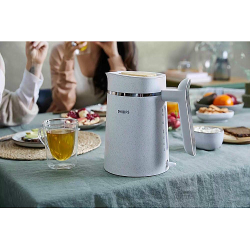 Электрочайник Philips Eco Conscious Edition, 1.7л, экопластик, подсветка LED, звуковой сигнал, белый матовый