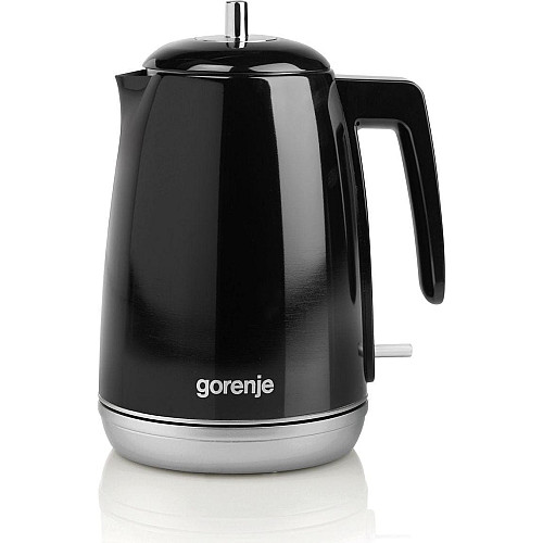 Електрочайник Gorenje 1.7л, Strix контроль, чорний