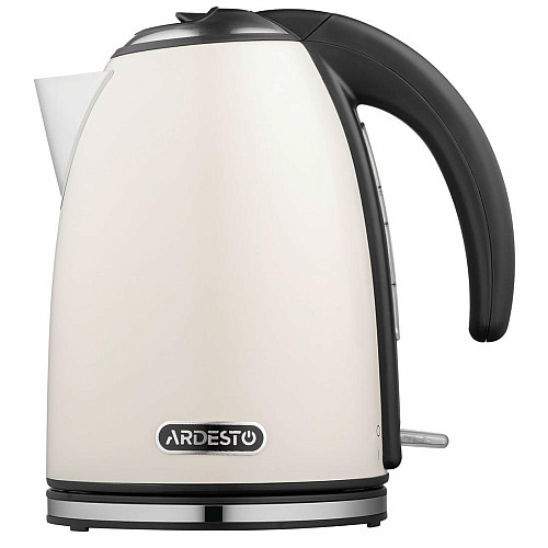 Електрочайник ARDESTO 1.7л, Strix, метал, бежевий глянець