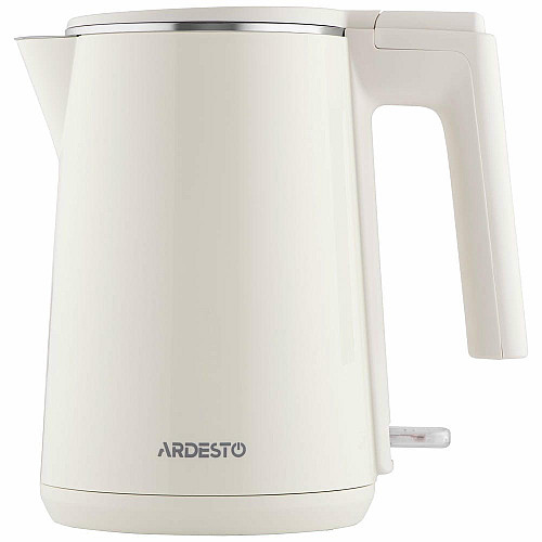 Электрочайник ARDESTO 1л, Strix, двойные стенки, бежевый