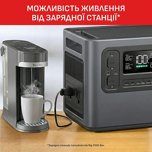 Электрочайник-диспенсер Tefal Instant Hot Water 2л, 5 темп.реж, мгновенный нагрев, сен. управление, черный