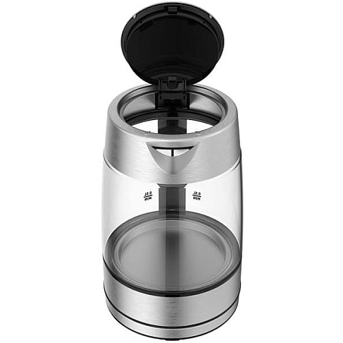 Электрочайник Tefal Glass Kettle 1.7л, стекло, с подсветкой, серебристо-черный
