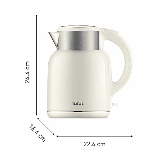 Электрочайник Tefal Thermo Protect XL, 1.9л, пластик, нержавеющая сталь, бежевый