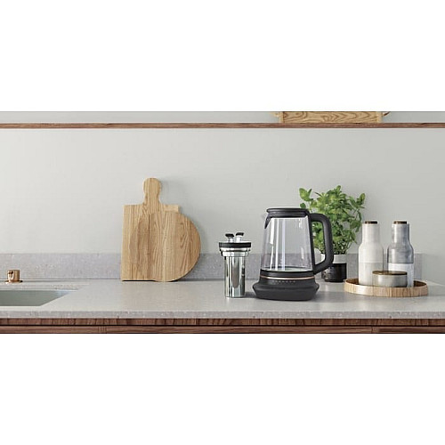 Электрочайник Electrolux 1.7л, Strix, стекло, заварник, поддержка температуры, черный