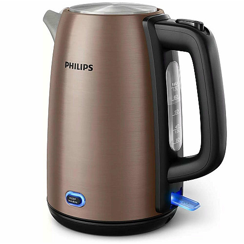 Электрочайник Philips Viva Collection 1.7л, металл, LED подсветка, медно-черный