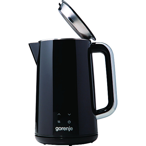 Электрочайник Gorenje 1.7л, двойные стенки, LED дисплей, Strix контроль, черный