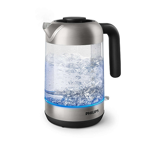 Електрочайник Philips Series 5000 1.7л, скло, чорно-сріблястий