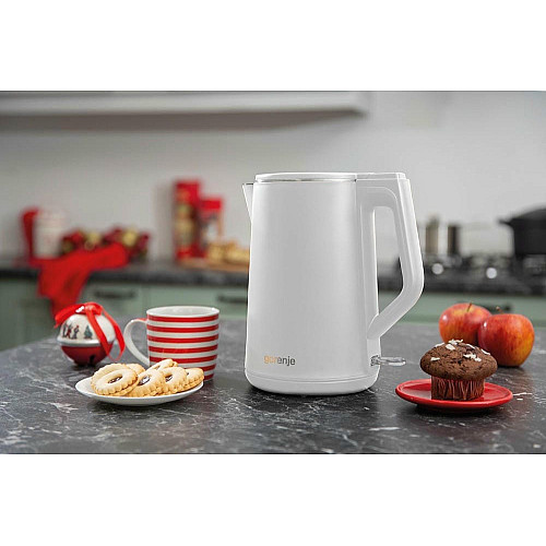 Електрочайник Gorenje 1.5л, пластик, білий матовий
