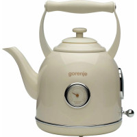 Електрочайник Gorenje 1.7л, 2200Вт, strix контроль, пластик/метал, бежевий