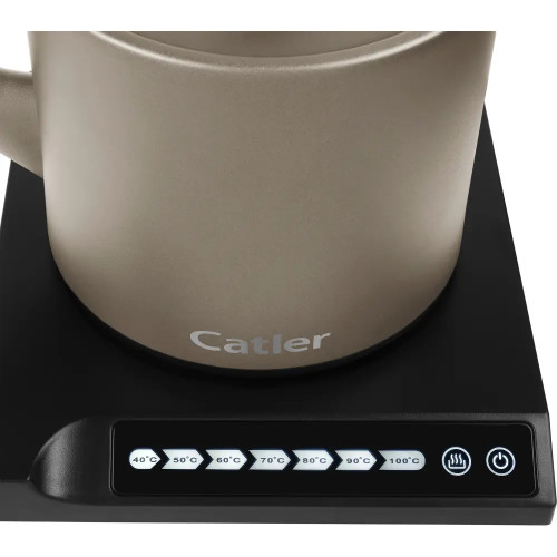 Електрочайник Catler 0.6л, Strix, заварник, нерж. сталь, підтримка температури, сенс. керув., бежевий