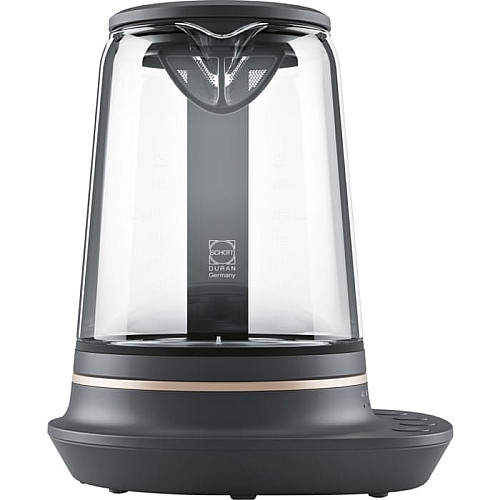 Электрочайник Electrolux 1.7л, Strix, стекло, заварник, поддержка температуры, черный