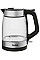 Электрочайник Tefal Glass Kettle 1.7л, стекло, с подсветкой, черно-серебряный