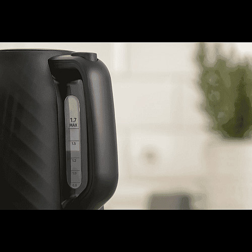 Електрочайник Gorenje 1.7л, Strix контроль, чорний матовий