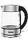 Электрочайник Tefal Glass Kettle 1.7л, стекло, с подсветкой, серебристо-черный