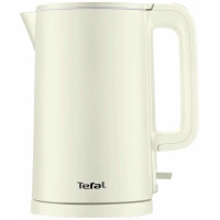 Электрочайник Tefal Thermo Protect, 1.5л, пластик, нержавеющая сталь, светло-бежевый