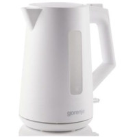 Електрочайник Gorenje 1.7л, Strix контроль, білий матовий