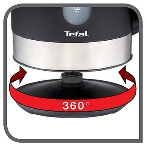Електрочайник Tefal Snow 1.7л, Strix, пластик, сріблясто-чорний