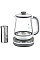 Електрочайник Tefal Tastea tea maker 1.5л, скло, заварник, біло-сірий