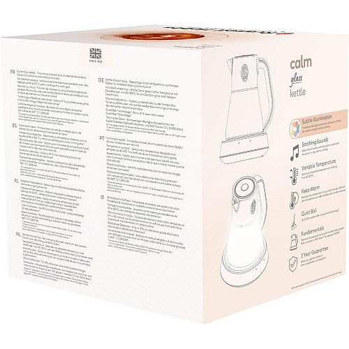 Електрочайник Russell Hobbs Calm, 1.7л, скло, біло-мідний