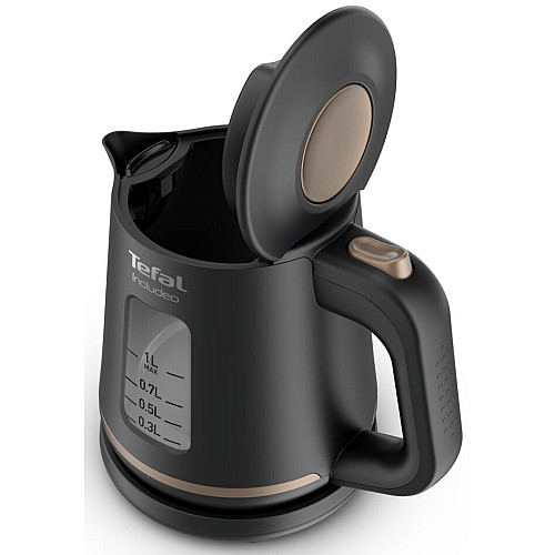 Електрочайник Tefal Includeo 1л, пластик, чорний