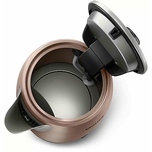 Электрочайник Philips Viva Collection 1.7л, металл, LED подсветка, медно-черный