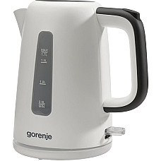 Електрочайник Gorenje 1.7л, Strix контроль, пластик, білий