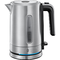 Електрочайник Russell Hobbs Compact Home 0.8л, метал, підсвічування, сріблясто-чорний