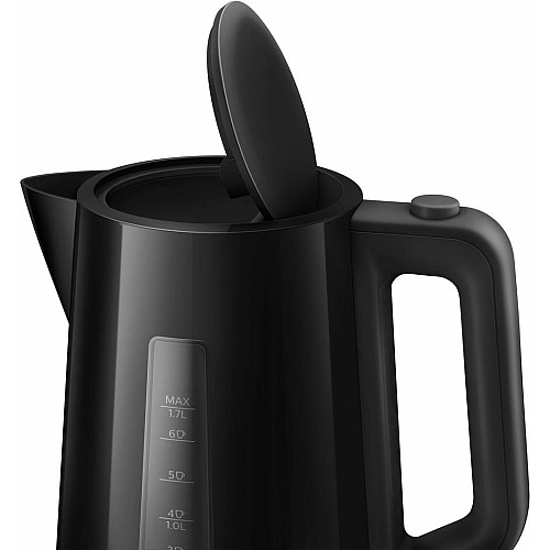 Електрочайник Philips Series 3000 1.7л, пластик, чорний