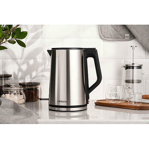 Электрочайник ARDESTO Steel Collection 1.5л, двойные стенки, серебристый